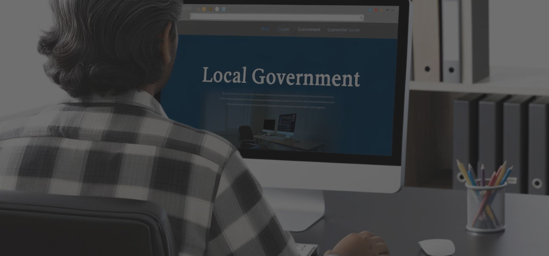 a man drafting a local government website design