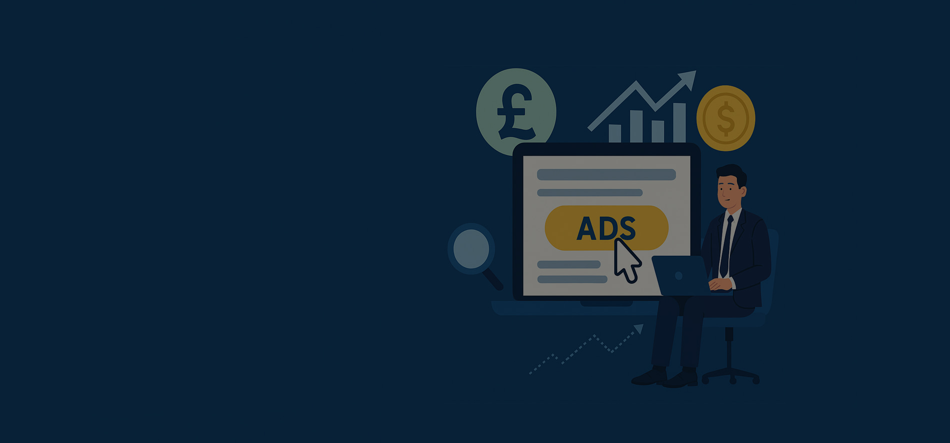 a man sitting with his laptop searching for what are ppc campaigns