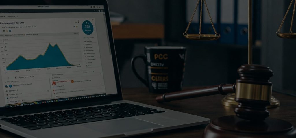 a laptop showing what are ppc leads for uk legal firms